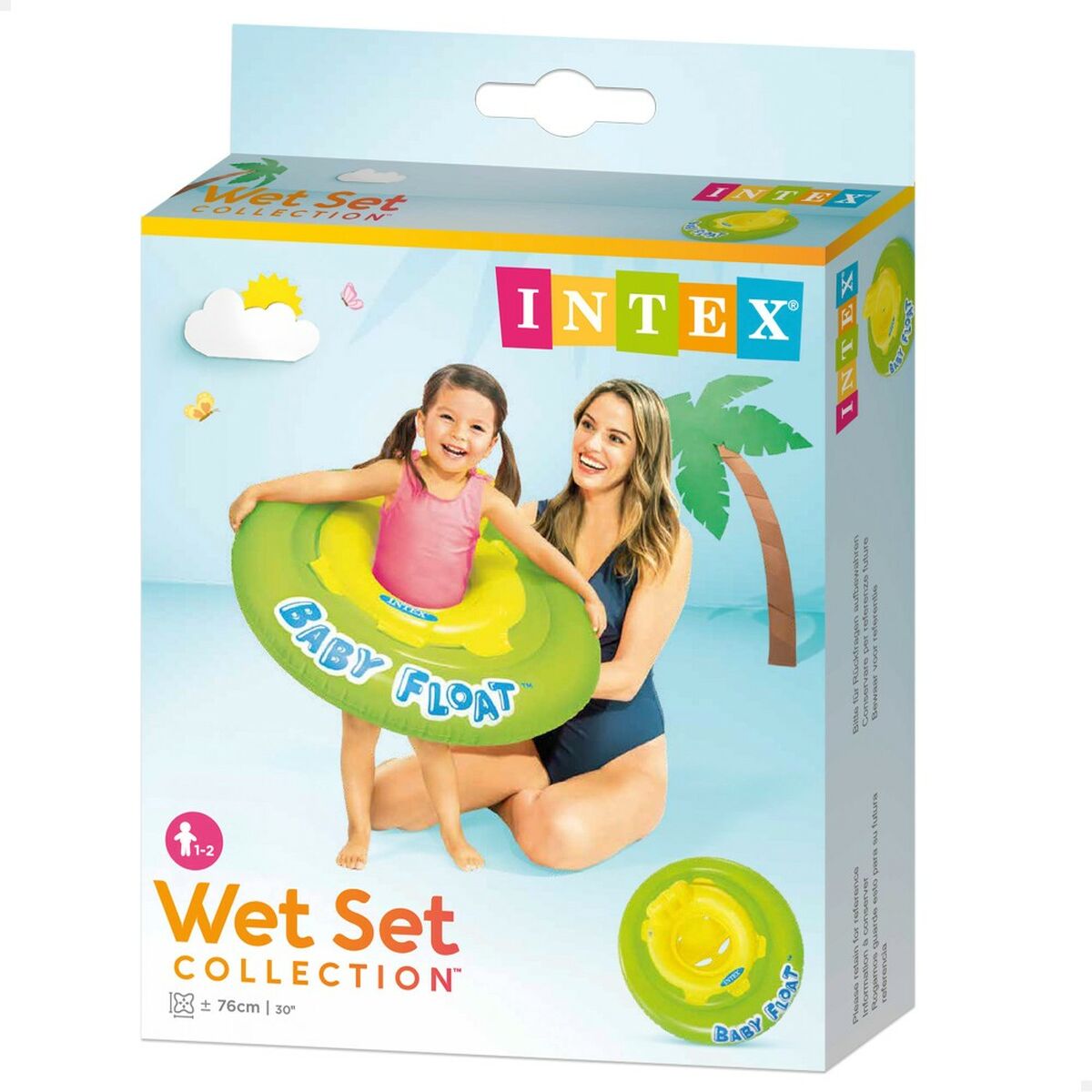 Vauvan kelluke Intex Keltainen Vihreä Ø 76 cm (12 osaa)